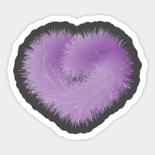 Purple Fur Love Sticker